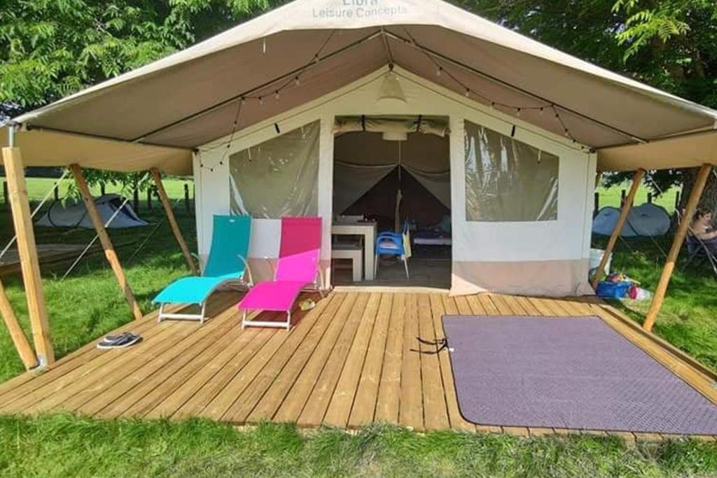 Tente Lodge La Plage Autet Bagian luar foto